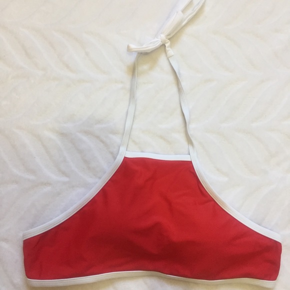 Red Bikini Halter Top Two-Piece Swimsuit - Picture 6 of 7